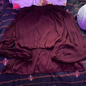 Nine West Deep Burgundy Blouse